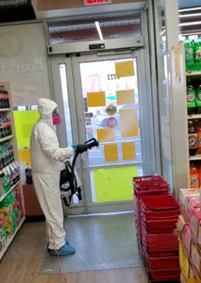 Grocery store disinfection